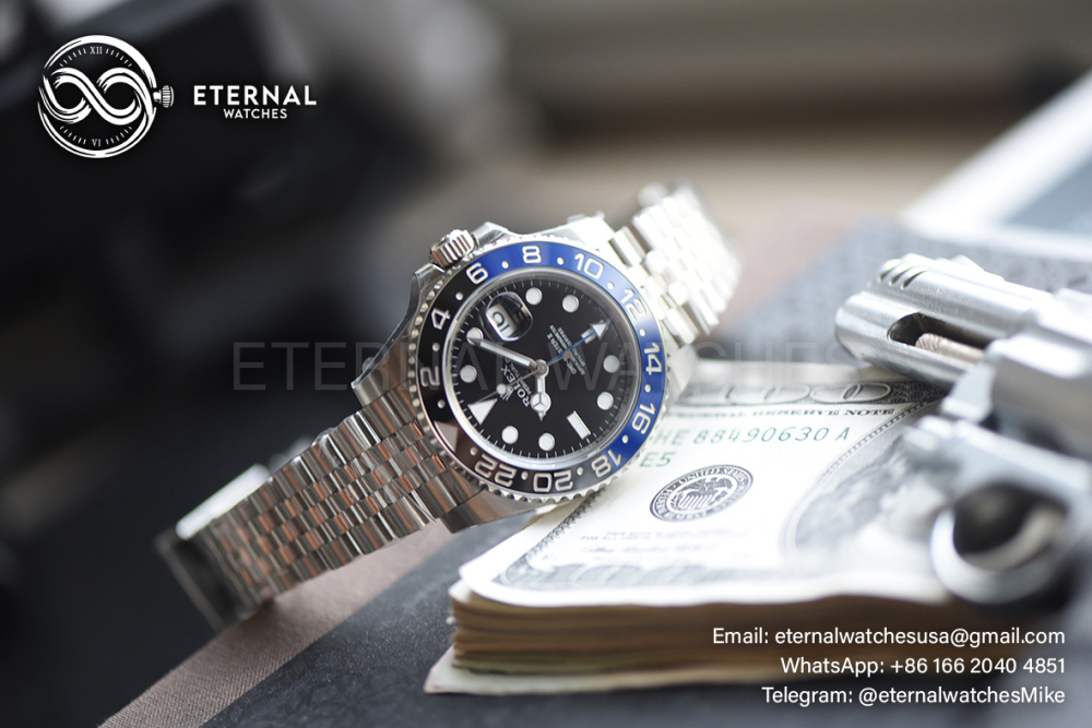 ROLEX - GMT Master II 126710 Batman 40mm Oyster SS/SS Black Dial VSF DD3285