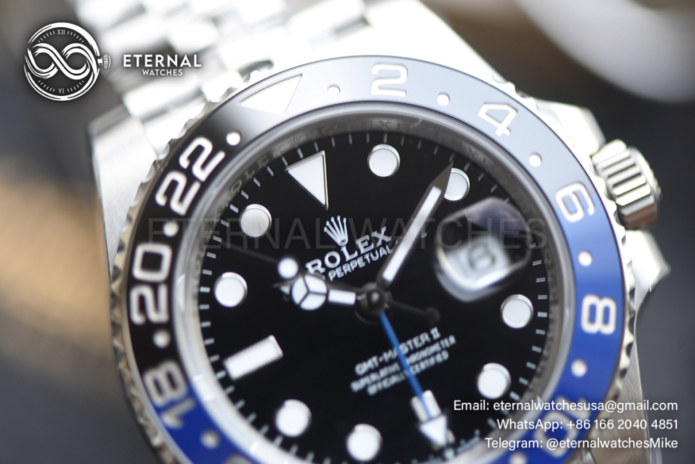 ROLEX - GMT Master II 126710 Batman 40mm Oyster SS/SS Black Dial VSF DD3285
