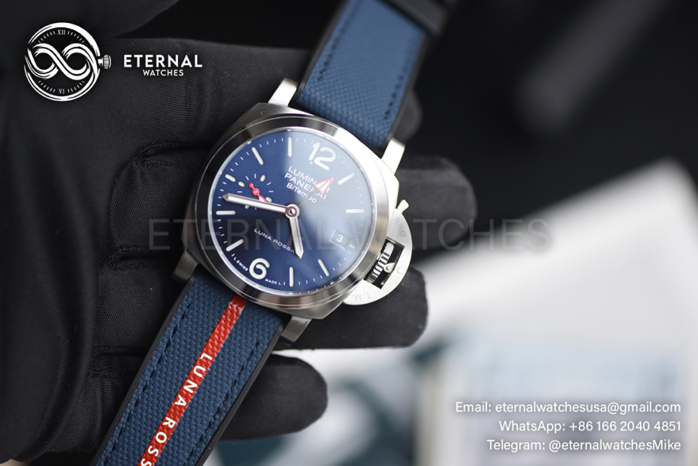 PANERAI - Luminor PAM1404 Bitempo GMT 40mm SS/NY Blue Dial VSF P900
