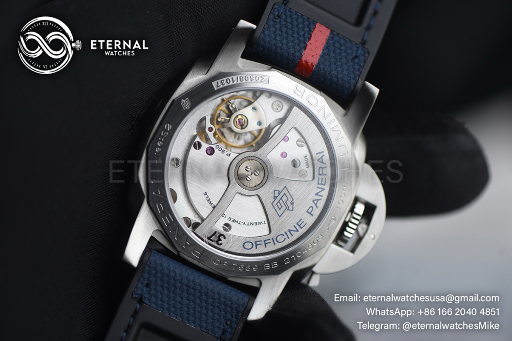 PANERAI - Luminor PAM1404 Bitempo GMT 40mm SS/NY Blue Dial VSF P900