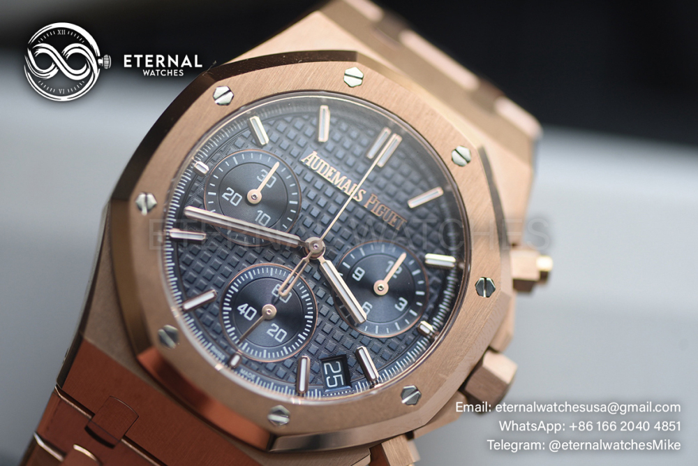AUDEMARS PIGUET - Royal Oak Chrono 26240OR 41mm RG/RG Blue Dial APS SH4401 (SW Dial)