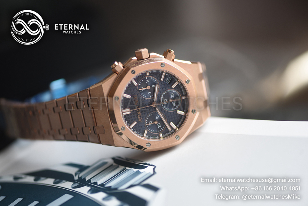 AUDEMARS PIGUET - Royal Oak Chrono 26240OR 41mm RG/RG Blue Dial APS SH4401 (SW Dial)