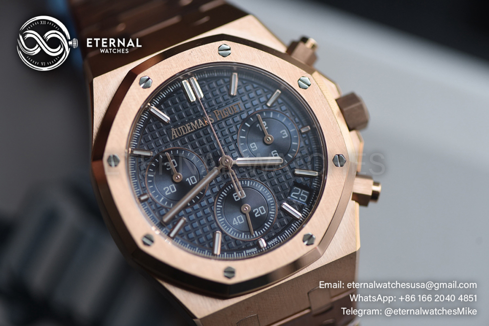 AUDEMARS PIGUET - Royal Oak Chrono 26240OR 41mm RG/RG Blue Dial APS SH4401 (SW Dial)