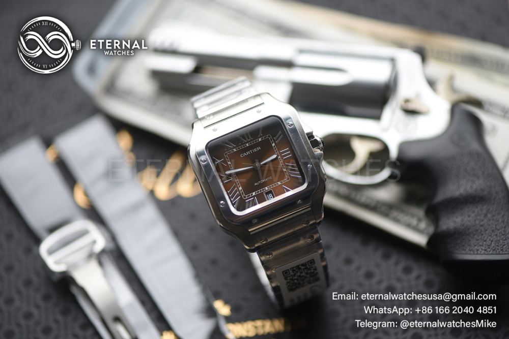 CARTIER - Santos De Cartier 40mm XL SS/SS Brown Dial BVF MY9015