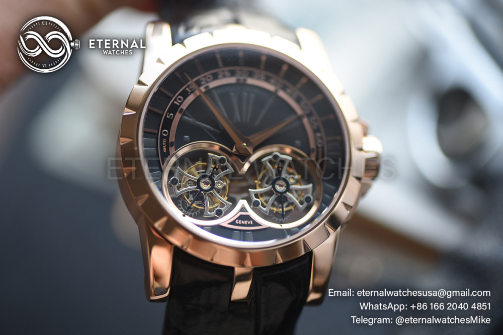 ROGER DUBUIS - Excalibur Double Flying Tourbillon RDDBEX0249 RG/LE Blk BBR
