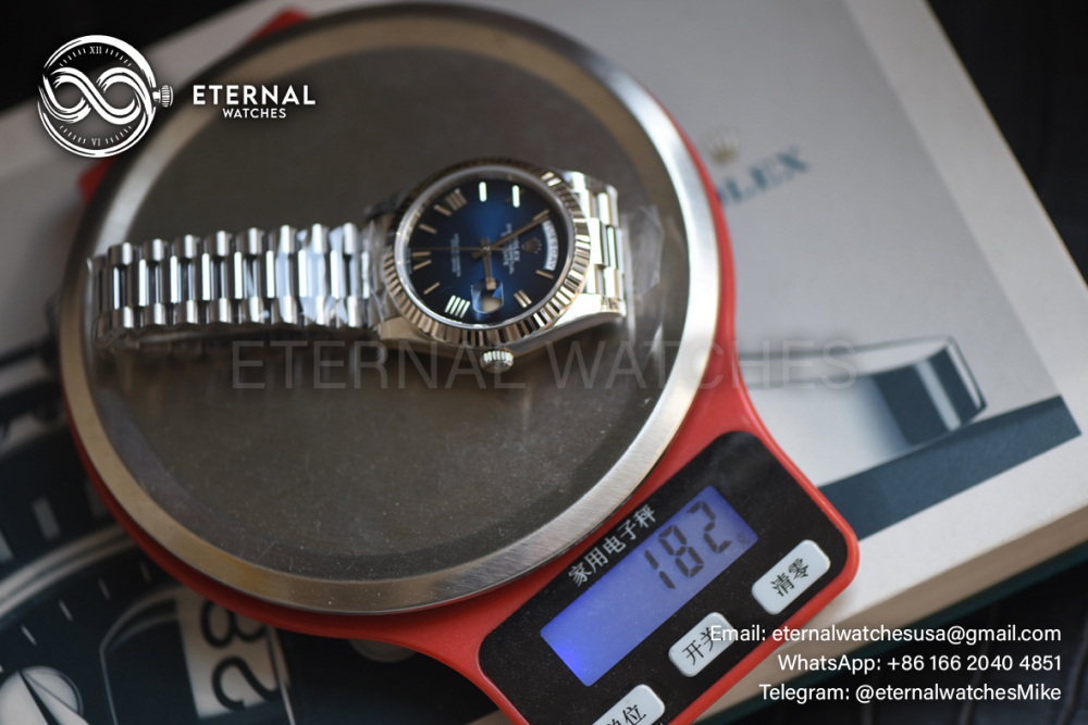 ROLEX - DayDate 228239 40mm SS/SS Blue Ombre/Rmn VSF V2 DD3255 (Weight Adjusted)