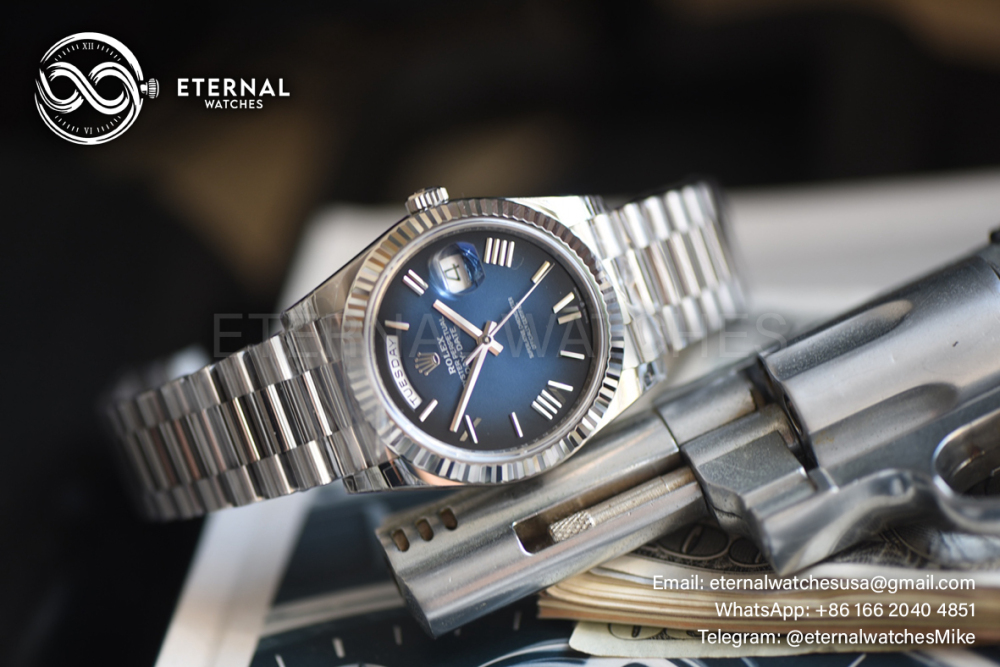 ROLEX - DayDate 228239 40mm SS/SS Blue Ombre/Rmn VSF V2 DD3255 (Weight Adjusted)