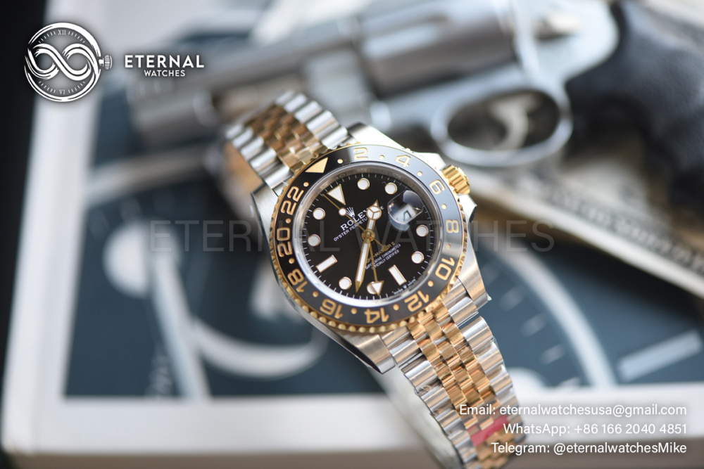 ROLEX - GMT Master II 126713GRNR Zombie Jubilee 40mm SS/YG Black Dial VSF DD3285 (Weight Adjusted)