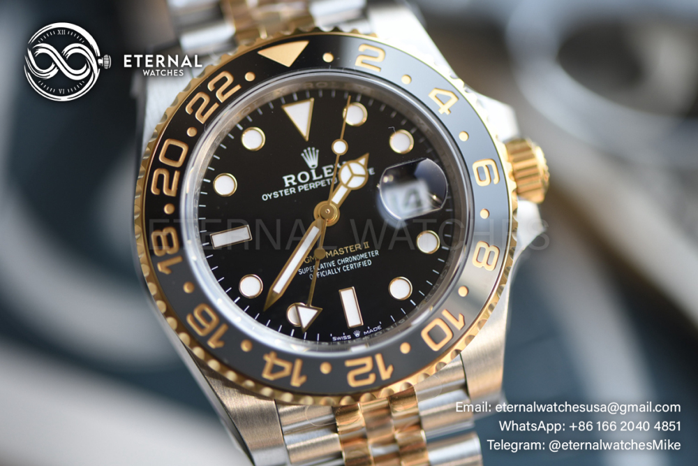 ROLEX - GMT Master II 126713GRNR Zombie Jubilee 40mm SS/YG Black Dial VSF DD3285 (Weight Adjusted)