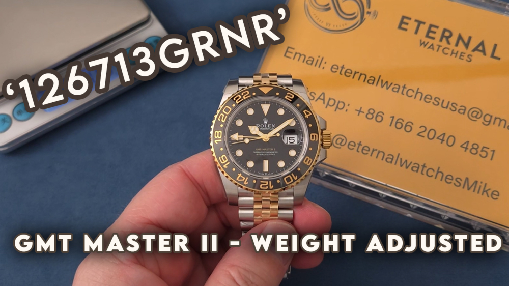 ROLEX - GMT Master II 126713GRNR Zombie Jubilee 40mm SS/YG Black Dial VSF DD3285 (Weight Adjusted)