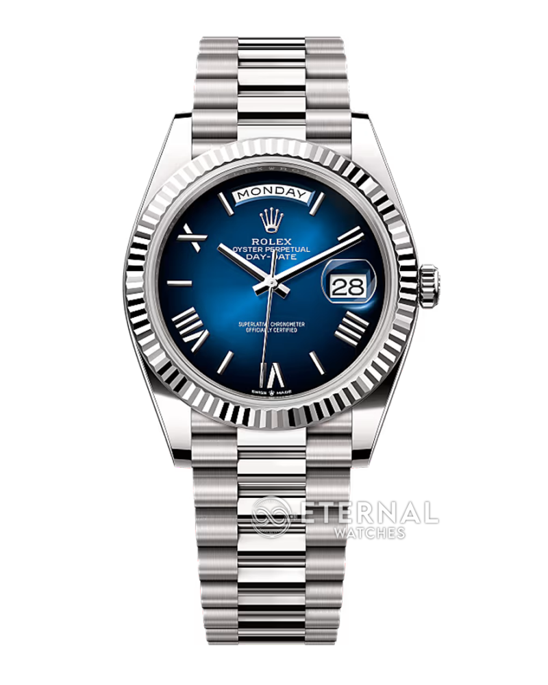 ROLEX - DayDate 228239 40mm SS/SS Blue Ombre/Rmn VSF V2 DD3255 (Weight Adjusted)