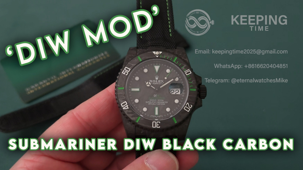 ROLEX - Submariner DIW 40MM Carbon/NY Black/Green VSF VS3135