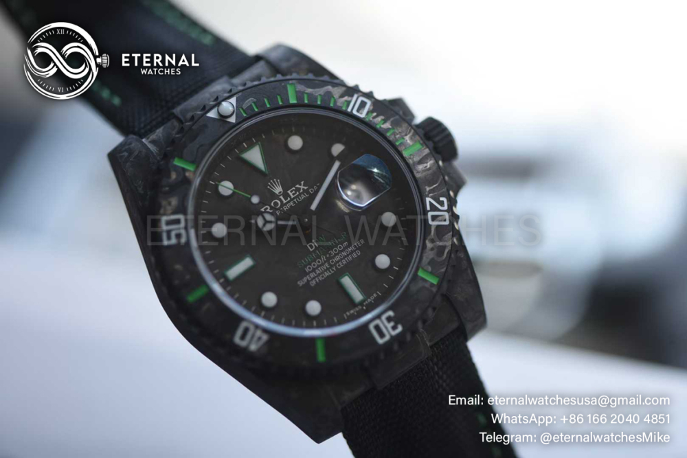ROLEX - Submariner DIW 40MM Carbon/NY Black/Green VSF VS3135