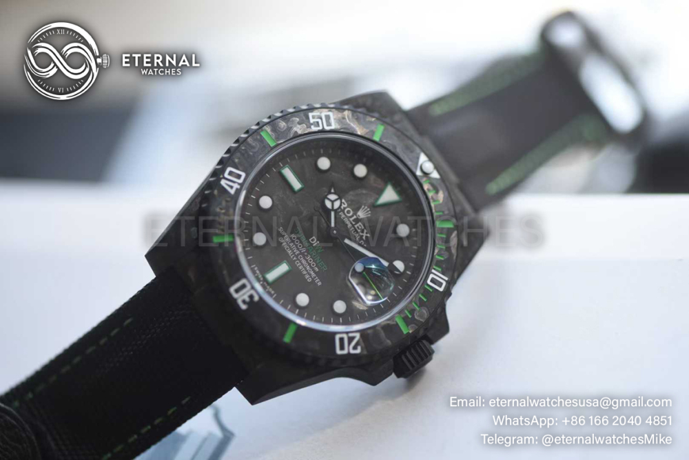 ROLEX - Submariner DIW 40MM Carbon/NY Black/Green VSF VS3135