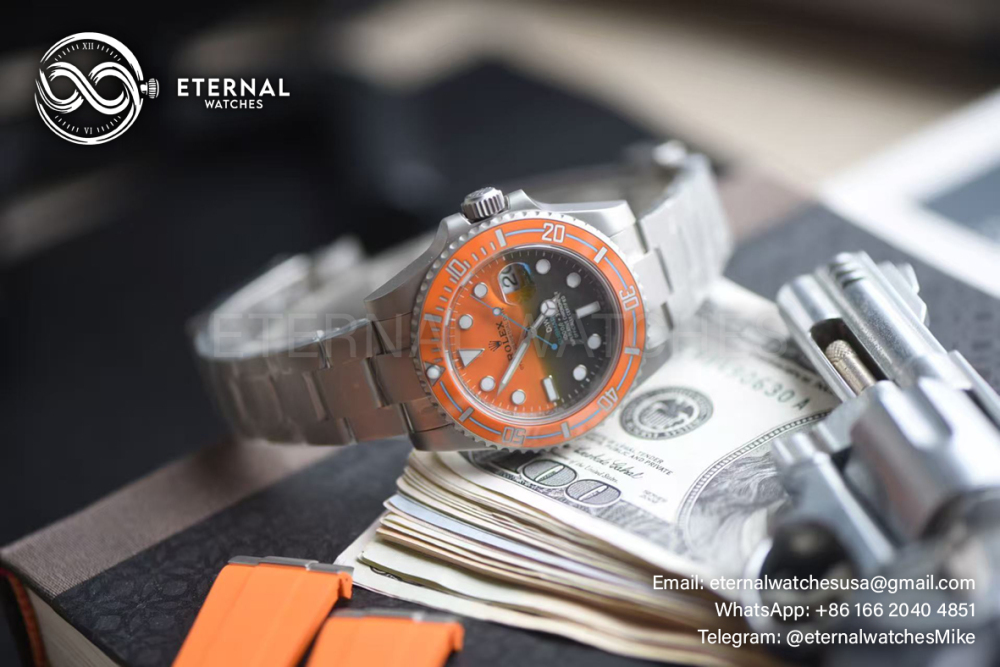 ROLEX - Submariner DIW Persimmon 40mm 904L SS/SS Orange/Blk Dial VSF VS3135
