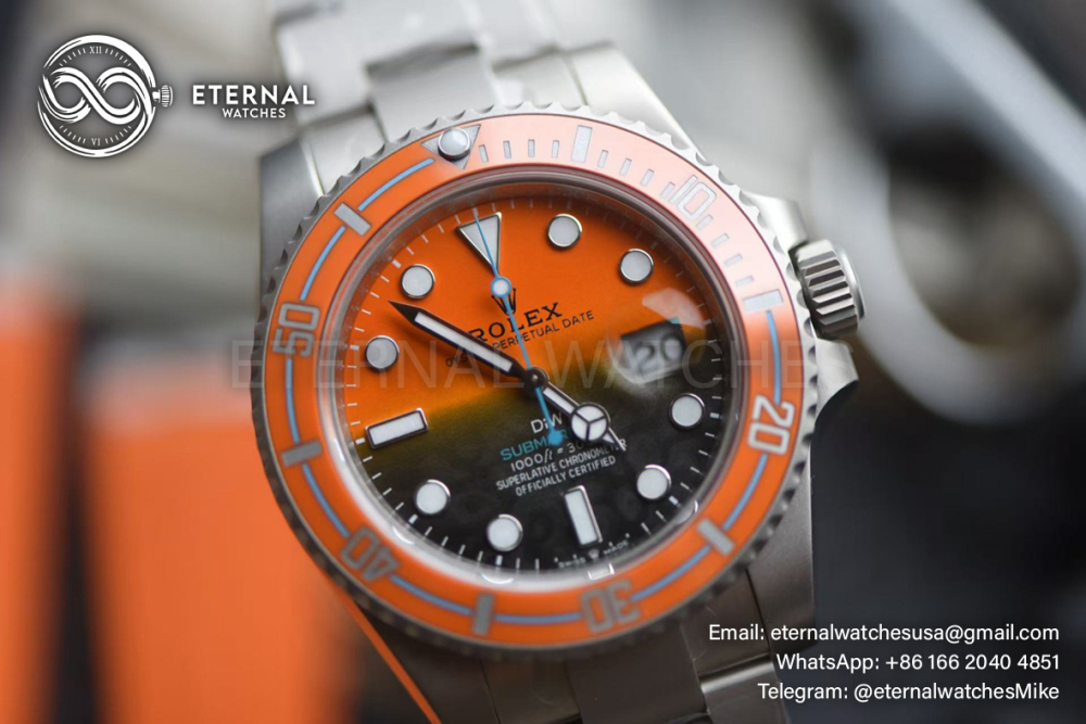 ROLEX - Submariner DIW Persimmon 40mm 904L SS/SS Orange/Blk Dial VSF VS3135