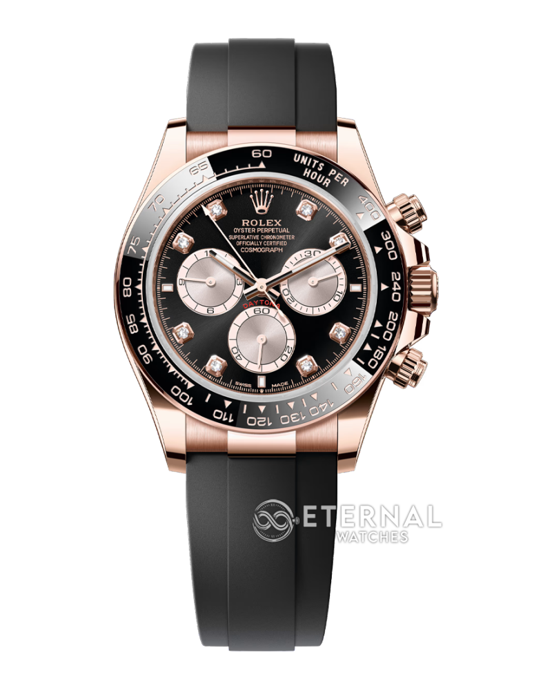 ROLEX - Daytona 126515 40mm RG/RU Black/Dia VSF V2 DD4131 (Weight Adjusted)