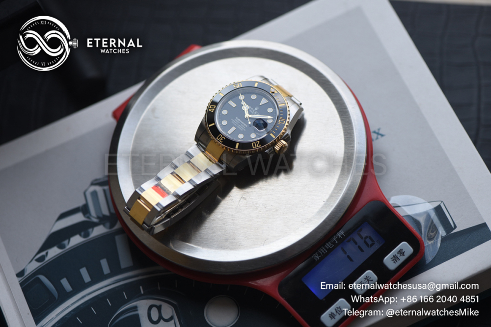 ROLEX - SUPER CLONE Submariner 126613LN 41mm YG/SS Black Dial VSF V2 DD3235 (Weight Adjusted)