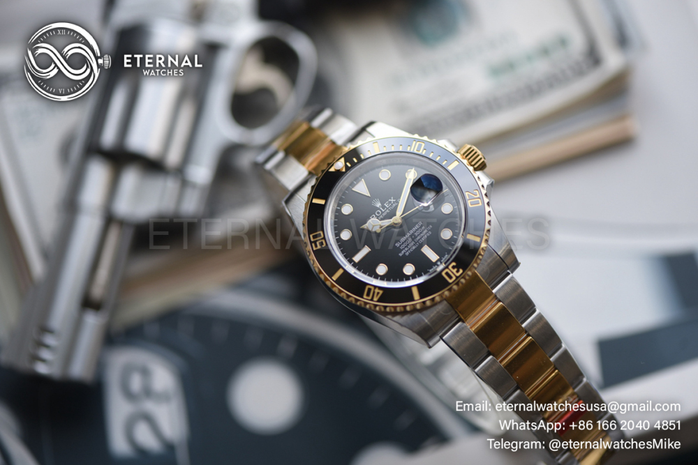 ROLEX - SUPER CLONE Submariner 126613LN 41mm YG/SS Black Dial VSF V2 DD3235 (Weight Adjusted)
