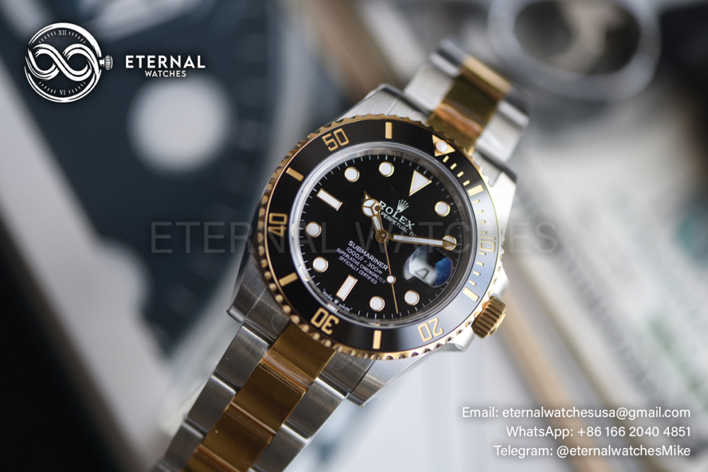 ROLEX - SUPER CLONE Submariner 126613LN 41mm YG/SS Black Dial VSF V2 DD3235 (Weight Adjusted)