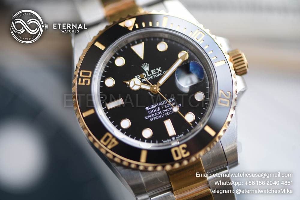 ROLEX - SUPER CLONE Submariner 126613LN 41mm YG/SS Black Dial VSF V2 DD3235 (Weight Adjusted)