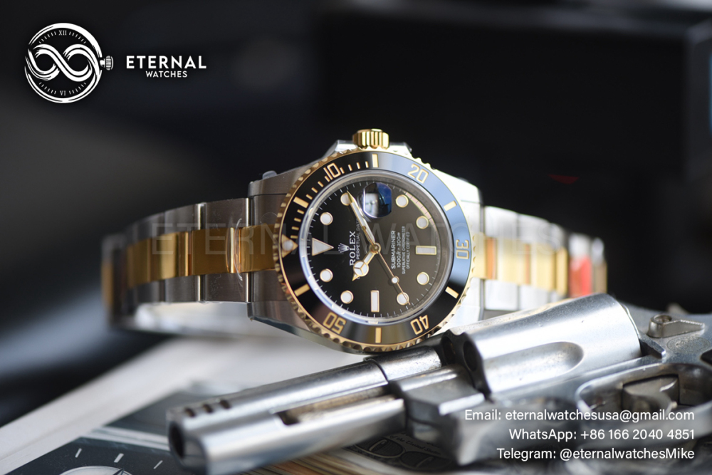 ROLEX - SUPER CLONE Submariner 126613LN 41mm YG/SS Black Dial VSF V2 DD3235 (Weight Adjusted)