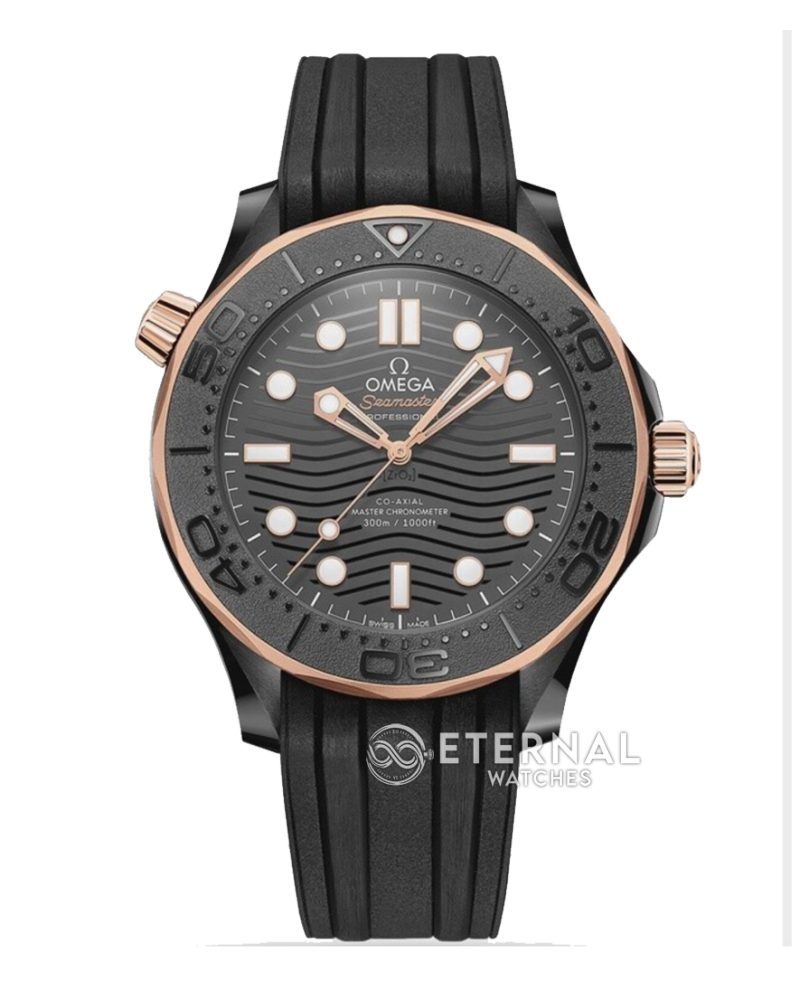 OMEGA - SUPER CLONE Seamaster 300m 43.5mm RG Ceramic/RU Black Dial VSF A8806