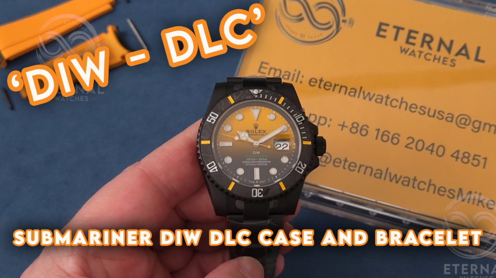 ROLEX - Submariner DIW 40mm 904L DLC/DLC Org/Blk Dial VSF VS3135