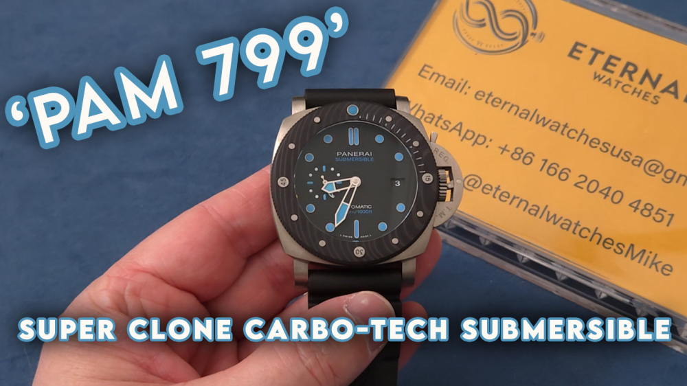 PANERAI - SUPER CLONE PAM799 CarboTech Submersible Titanium 47MM TI/RU VSF P9010