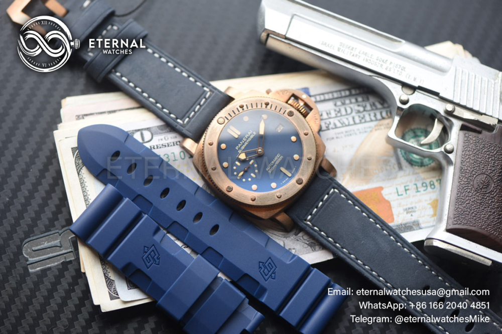 PANERAI - SUPER CLONE Submersible Pam1074 Bronzo 42mm BR/LE Blue Dial VSF P900