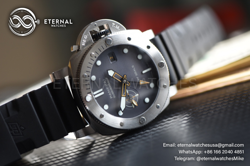 PANERAI - SUPER CLONE Submersible PAM1323 44mm SS/RU Grey Dial VSF P9011