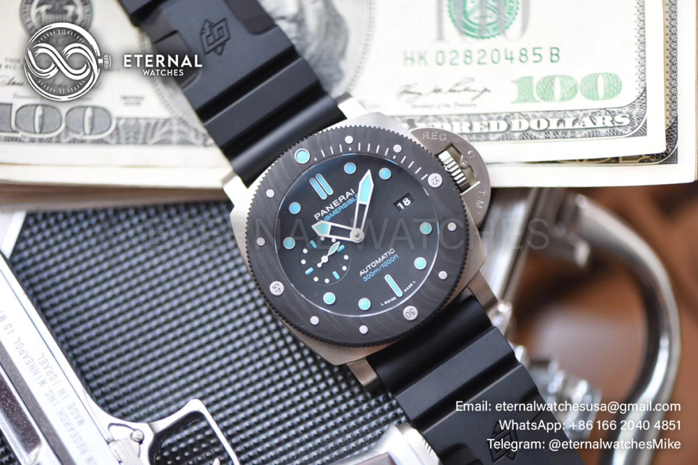 PANERAI - SUPER CLONE PAM799 CarboTech Submersible Titanium 47MM TI/RU VSF P9010