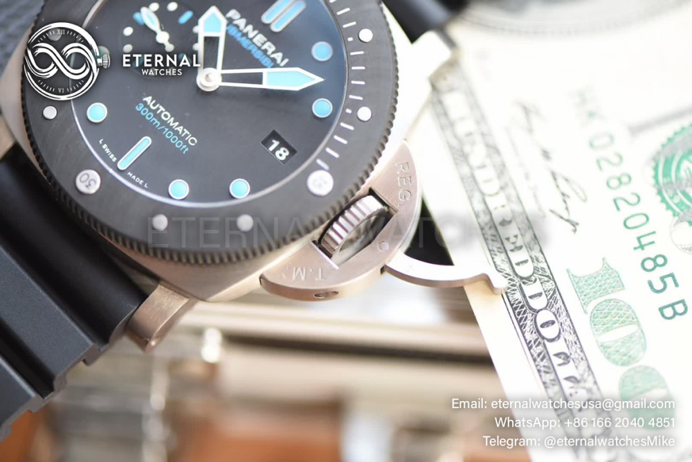 PANERAI - SUPER CLONE PAM799 CarboTech Submersible Titanium 47MM TI/RU VSF P9010