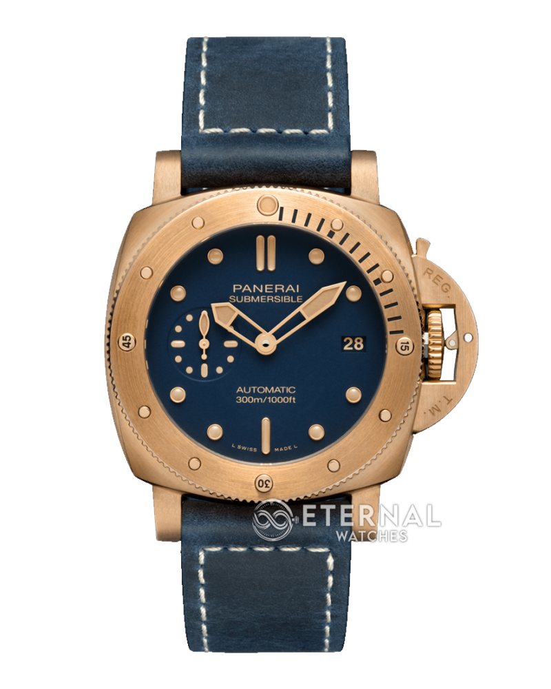 PANERAI - SUPER CLONE Submersible Pam1074 Bronzo 42mm BR/LE Blue Dial VSF P900