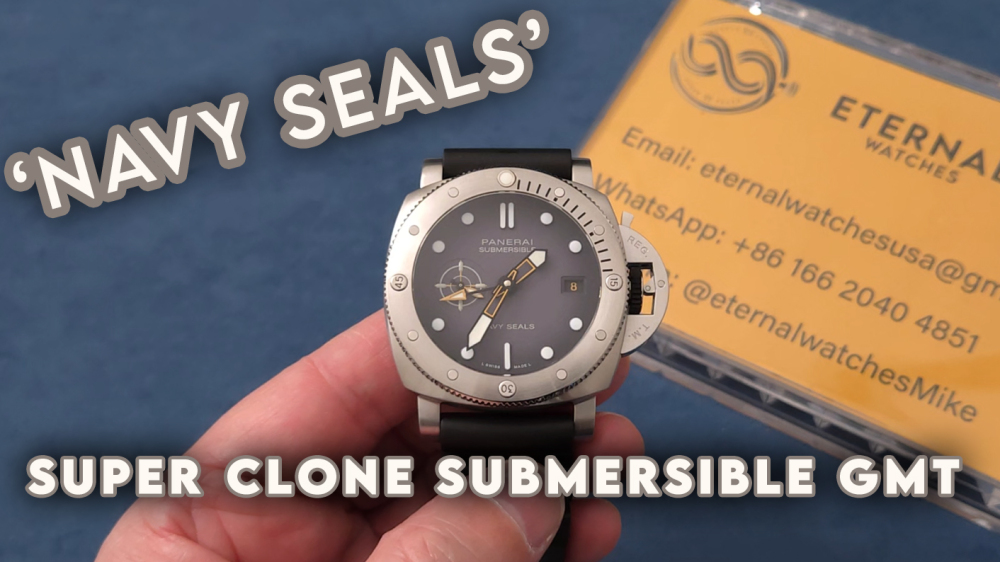 PANERAI - SUPER CLONE Submersible PAM1323 44mm SS/RU Grey Dial VSF P9011