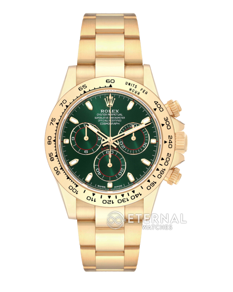ROLEX - SUPER CLONE Daytona 116508 40mm YG Green Dial 4130 (Weight Adjusted)