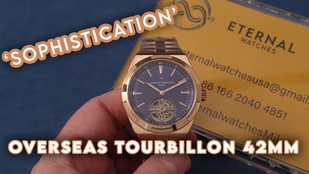 VACHERON CONSTANTIN - Overseas Tourbillon RG/RG Blue Dial BBF Manual