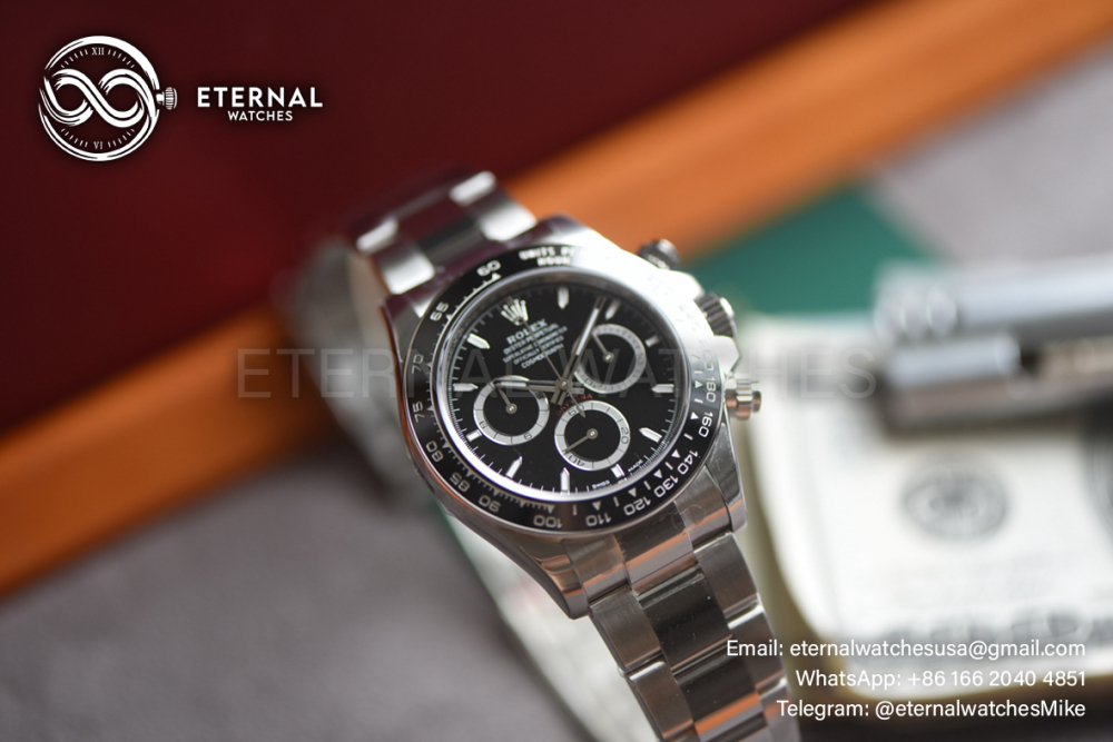 ROLEX - SUPER CLONE Daytona 126500 40mm SS Black Dial 4131