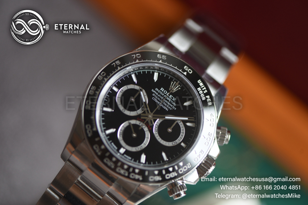 ROLEX - SUPER CLONE Daytona 126500 40mm SS Black Dial 4131