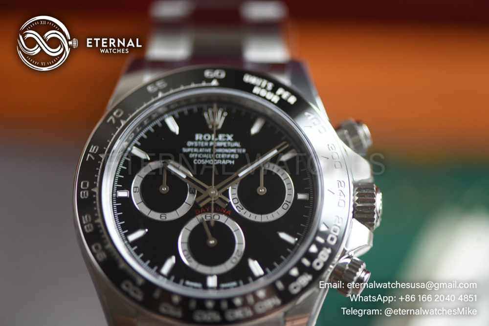 ROLEX - SUPER CLONE Daytona 126500 40mm SS Black Dial 4131