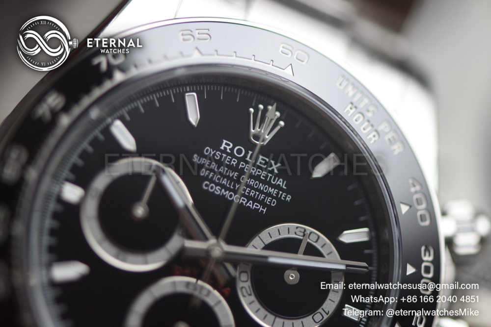 ROLEX - SUPER CLONE Daytona 126500 40mm SS Black Dial 4131