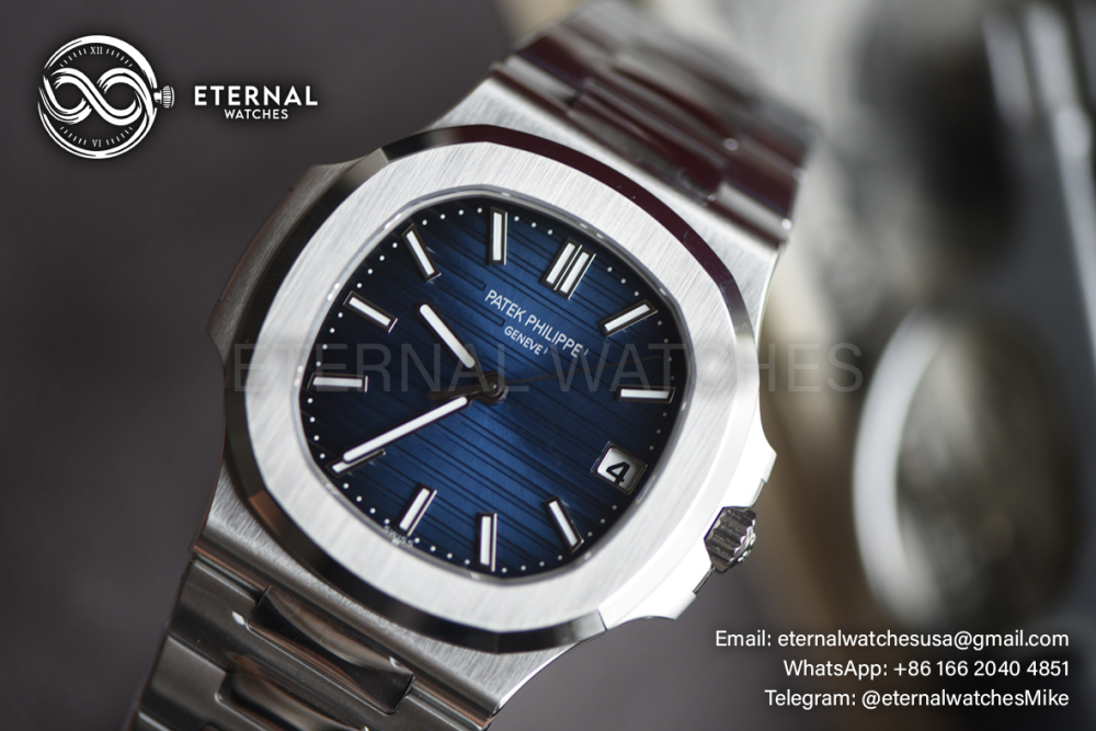 PATEK PHILIPPE - SUPER CLONE Nautilus 5811 41mm SS/SS Blue/Stk DDF DD330 (Weight Adjusted)
