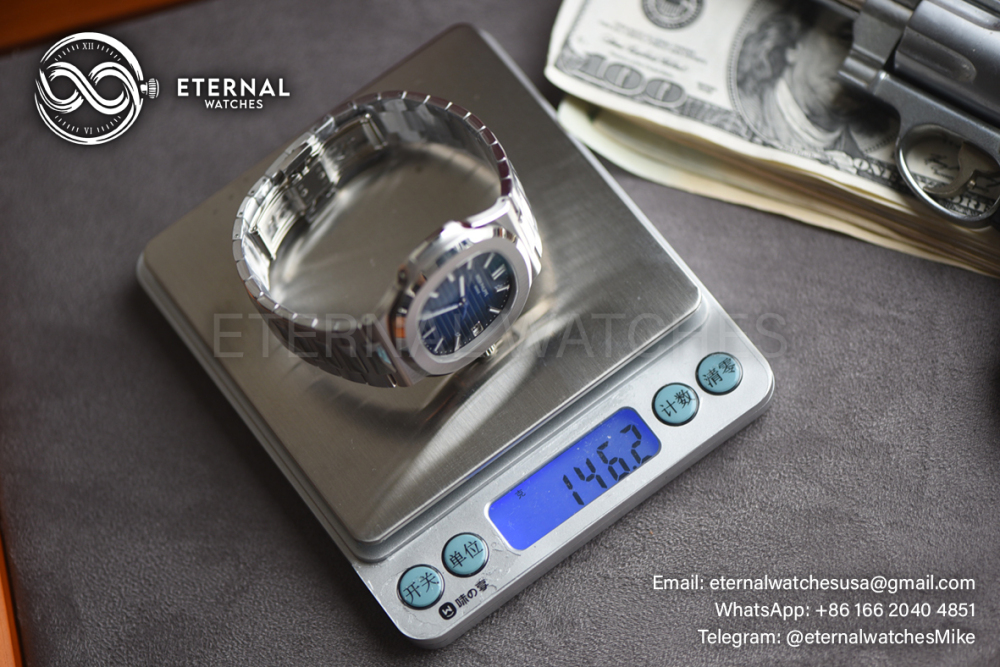 PATEK PHILIPPE - SUPER CLONE Nautilus 5811 41mm SS/SS Blue/Stk DDF DD330 (Weight Adjusted)