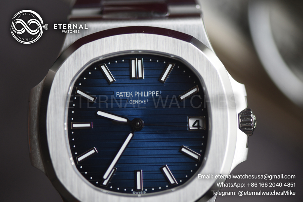 PATEK PHILIPPE - SUPER CLONE Nautilus 5811 41mm SS/SS Blue/Stk DDF DD330 (Weight Adjusted)