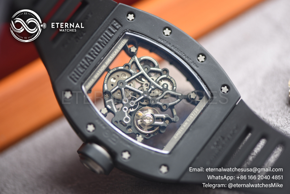 RICHARD MILLE - SUPER CLONE RM055 43mm Black Cer/RU Skeleton Dial APSF RMUL2