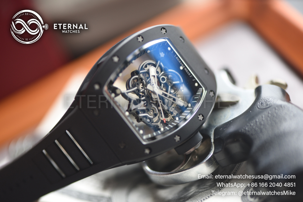 RICHARD MILLE - SUPER CLONE RM055 43mm Black Cer/RU Skeleton Dial APSF RMUL2