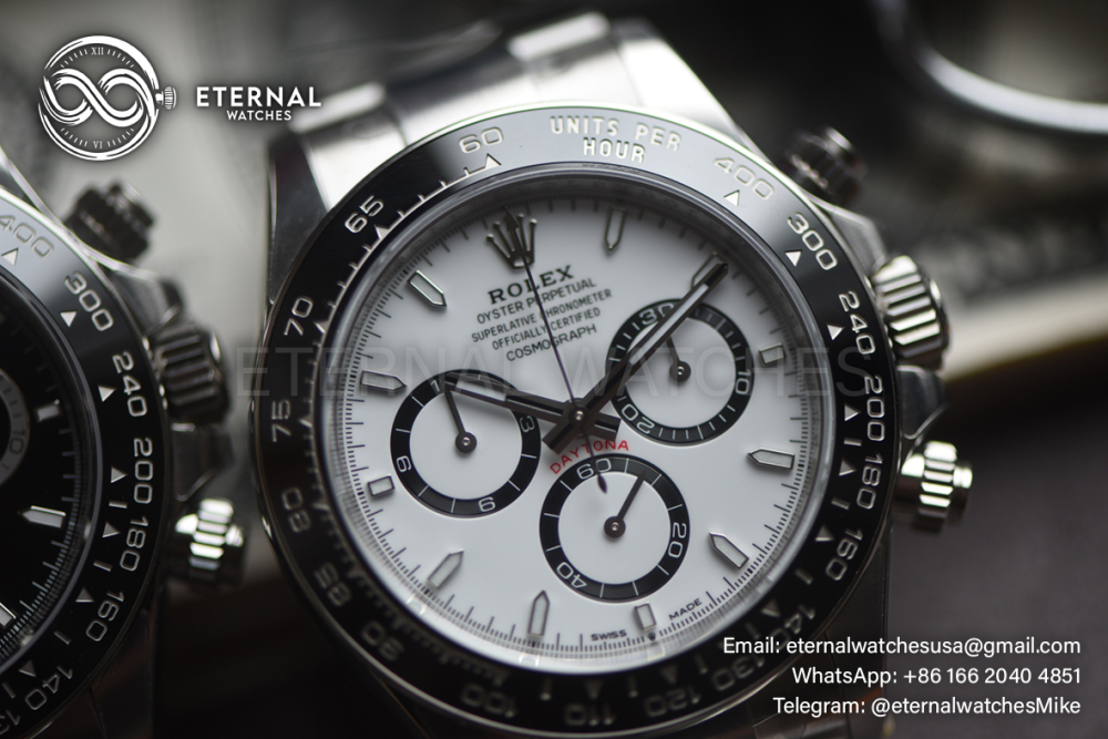 ROLEX - SUPER CLONE Daytona 126500 40mm SS White Dial 4131