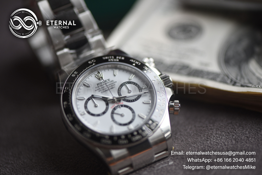 ROLEX - SUPER CLONE Daytona 126500 40mm SS White Dial 4131