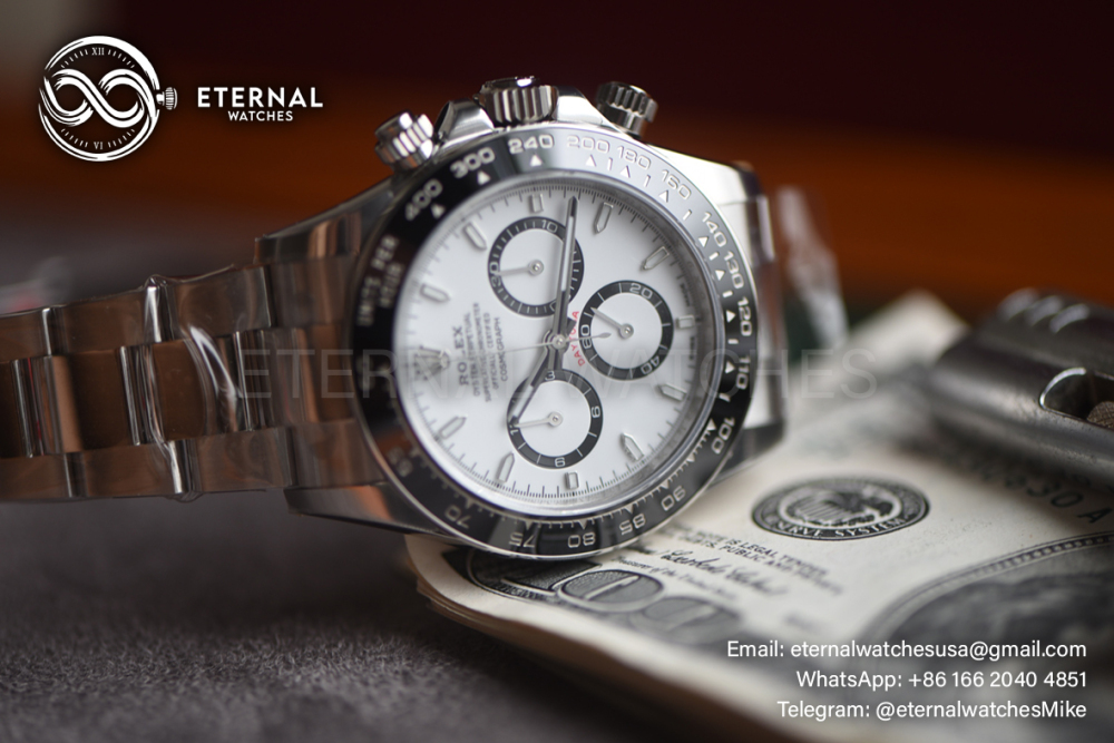 ROLEX - SUPER CLONE Daytona 126500 40mm SS White Dial 4131
