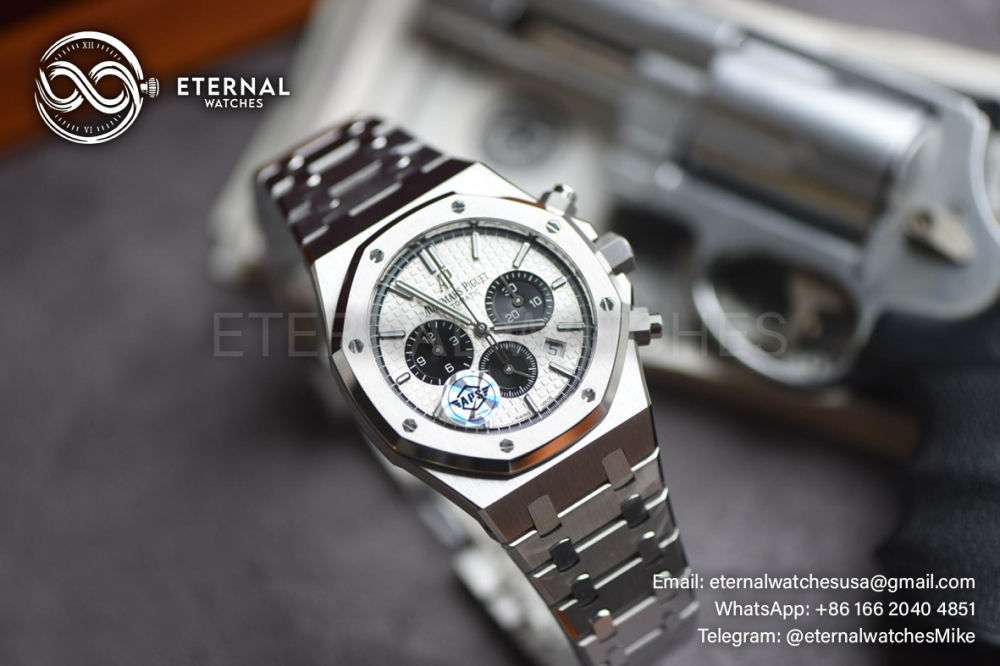 AUDEMARS PIGUET - SUPER CLONE Royal Oak Chronograph 26331ST 41mm SS/SS White/Blk APSF DD4801